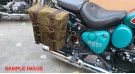 For Royal Enfield Goan Classic 350 Military Pannier Bags Sand Color and Mounting - SPAREZO
